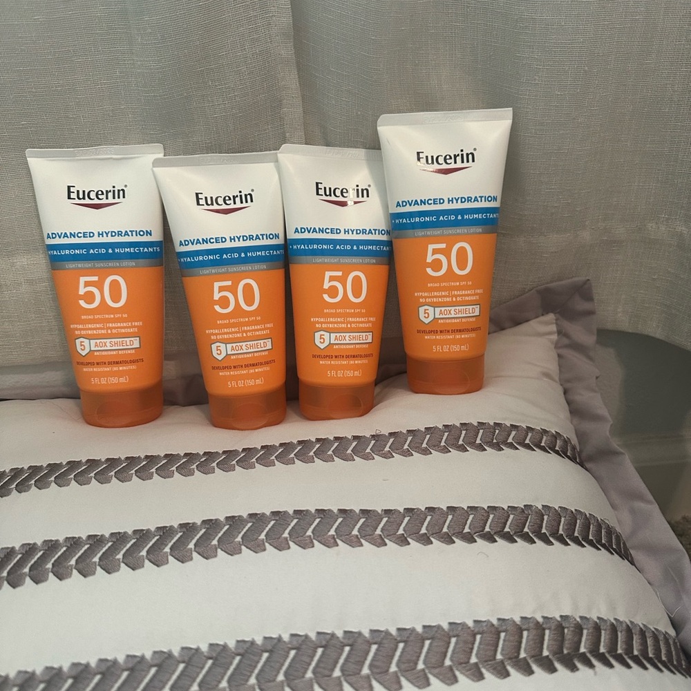 Eucerin Advanced Hydration SPF 50 Sunscreen Lot
